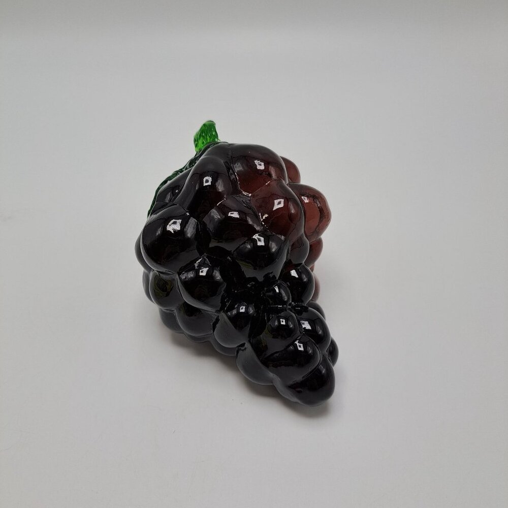 Blenko Blown Art Glass Grape Cluster Purple Green Decor